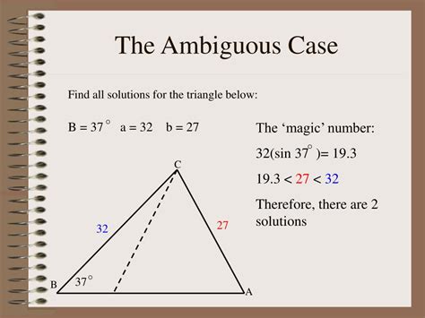 Solving Triangles Ambiguous Case