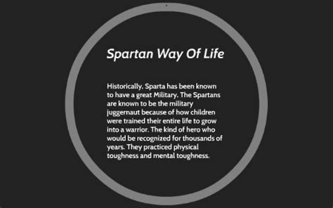 some led a spartan way of life