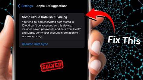 How to stop message "Some icloud data isn… Apple Community