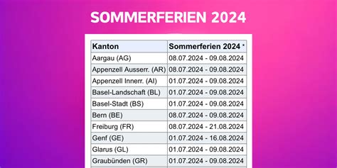 sommerferien kanton solothurn 2024