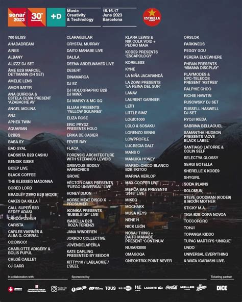 sonar barcelona 2023 line up