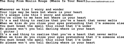 song from moulin rouge lyrics