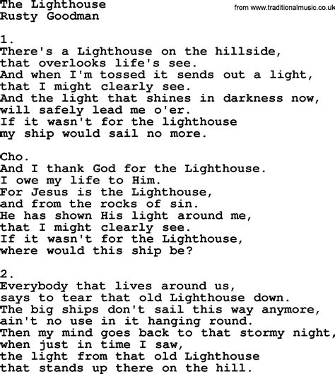 song i thank god for the lighthouse lyrics