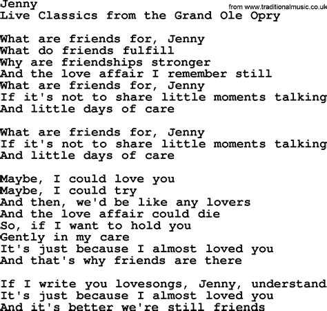 song jenny jenny lyrics