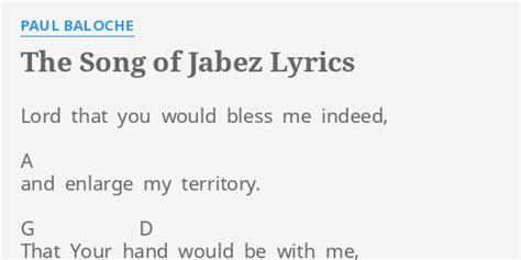 song of jabez lyrics
