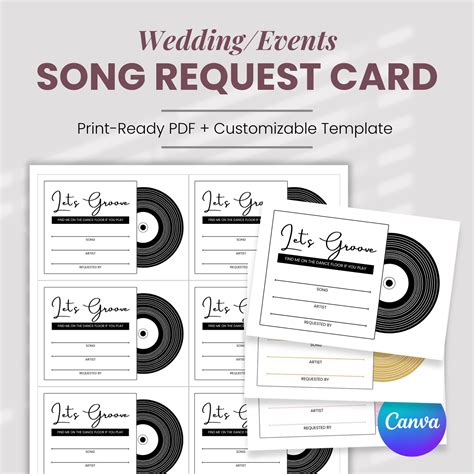 Song Request Template For Wedding