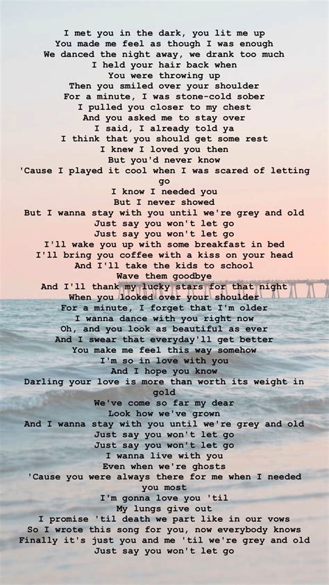 song say you won't let go lyrics