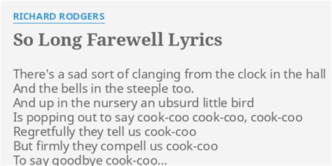 song so long farewell lyrics