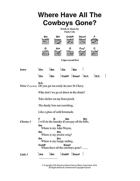 song where have all the cowboys gone