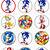sonic cupcake toppers