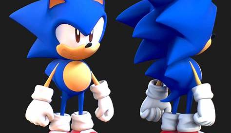 Sonic The Hedgehog 3D Model in Cartoon 3DExport
