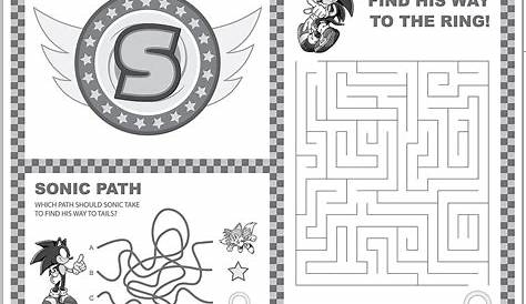 10 Sonic the Hedgehog Activity Sheets | Sonic birthday, Sonic birthday