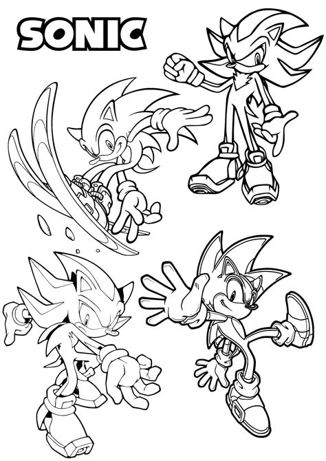 Sonic The Hedgehog Coloring Pages All Characters