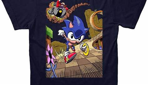 Sonic T-Shirt Sonic The Hedgehog Running, Dr. Eggman, Erwachsene und