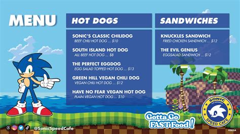 sonic speed cafe menu
