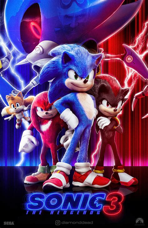 sonic the hedgehog 3 movie poster