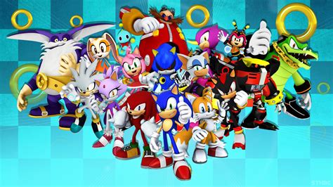 sonic the hedgehog all characters wallpaper