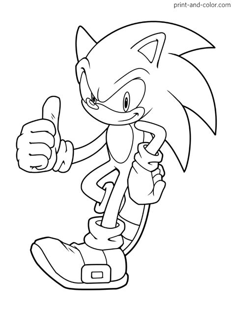 sonic the hedgehog colouring in