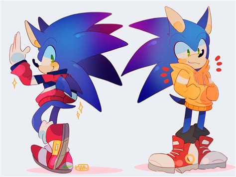 sonic with a jacket