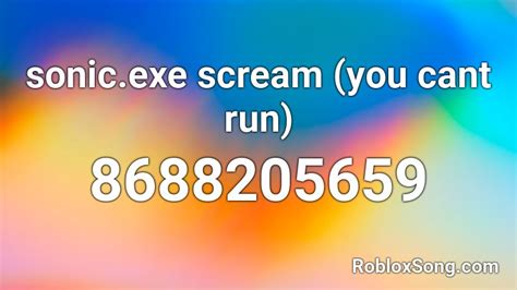 sonic.exe you can\'t run roblox id code - YouTube