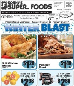 sonny's super foods weekly ad