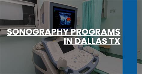 sonography programs in dallas