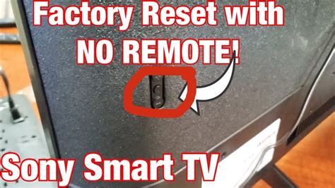 Sony Factory Reset Without Remote