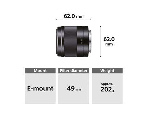 Sony Lens Specifications