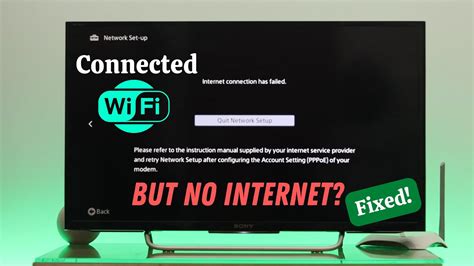 Sony Tv Internet Connection Failed