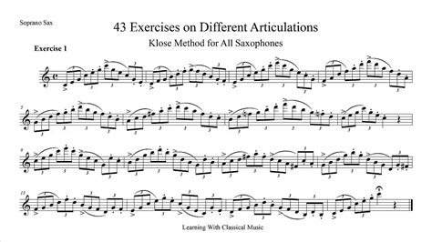 Soprano Sax Exercises
