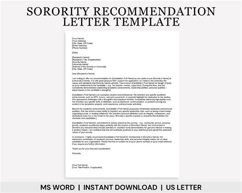 FREE 7+ Sample Sorority Letter Templates in PDF MS Word