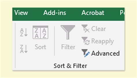 Sort & Filter Greyed Out In Excel