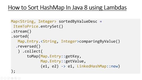 Sorting Maps By Value In Java 8