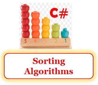 sorting algorithms c# examples