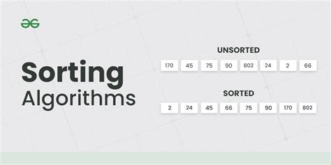 sorting algorithms in c geeksforgeeks