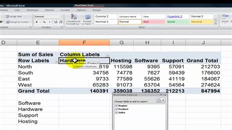 sorting values in a pivot table not working