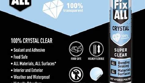 Soudal Fix All Crystal Adhesive Sealant 290ml Clear SOUDAL FIX ALL CRYSTAL SUPER CLEAR, 290ML (SOUDAL)