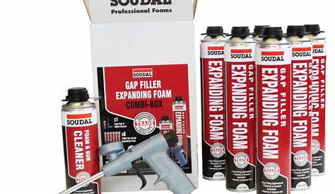 Soudal Foam Gun Kit , 6 Cans All Season Window & Door, Choice Of Pro