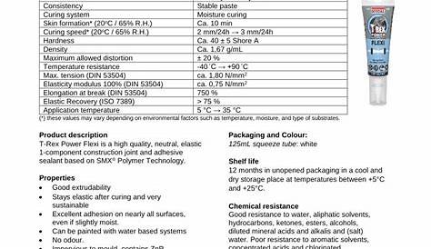 Soudal T Rex Data Sheet Dinosaur Profile yrannosaurus (Infographic