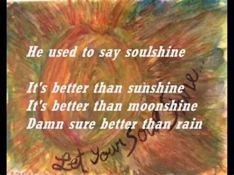 Prints The Allman Brothers Band Poster Soulshine Song Lyrics Wall Art