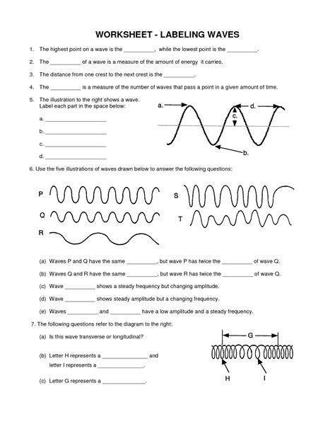 sound and music light waves and matter worksheet answers