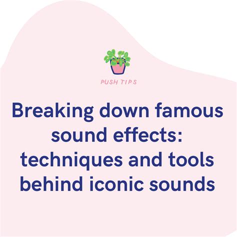 Sound Effects Techniques