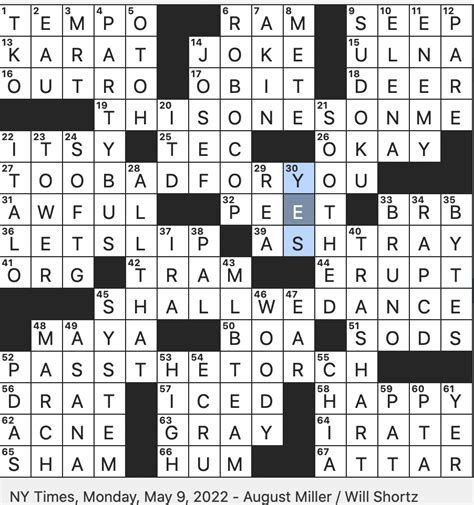 Rex Parker Does the NYT Crossword Puzzle Sound heard twice in