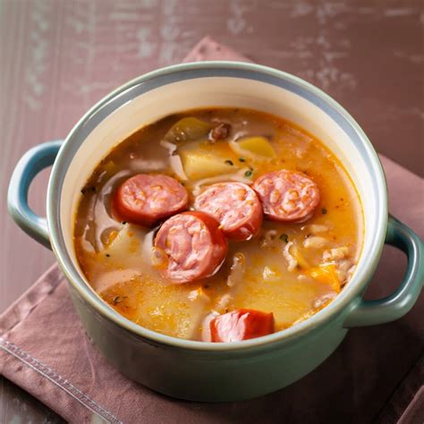 Roasted Vegetable Soup With Andouille Sausage Recipe Just A Pinch