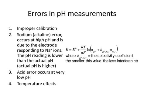 Sources Of Error In Ph Lab