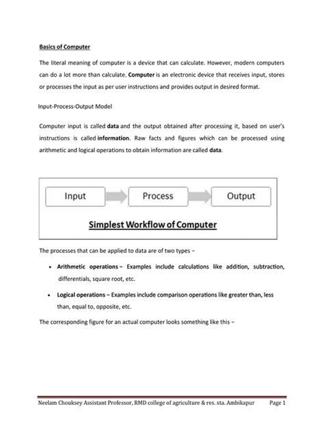 sources of information in computer for basic 4 notes