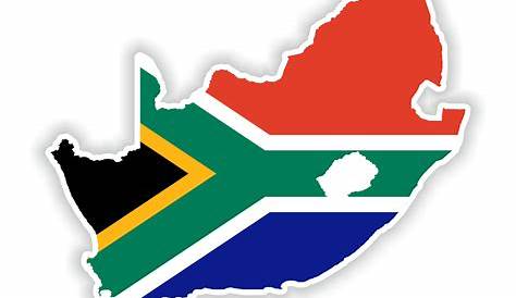 South Africa Flag Map •