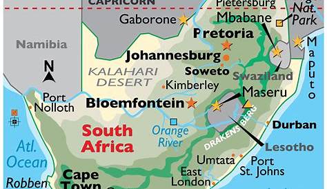 South Africa Map Images History, Capital, Flag, , Population