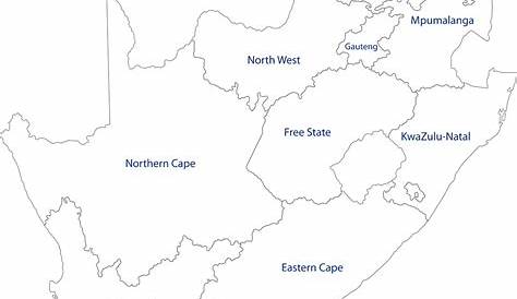 South Africa Map Outline Vector Royalty Free Image