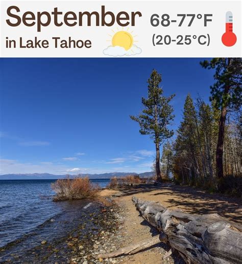 South Lake Tahoe Weather In September Climate and average monthly